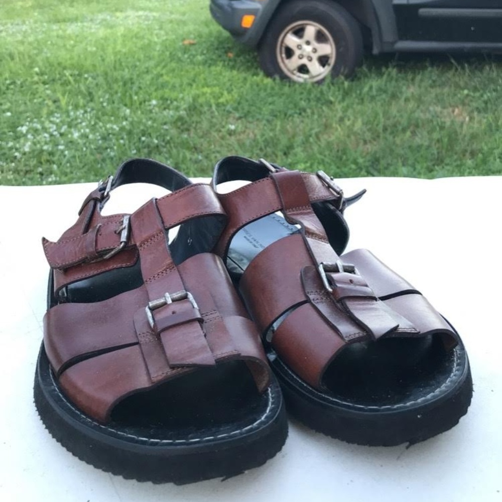Dries Van Noten SS17 Sandals Leather Brown